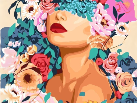 Mujer con Flores - Fluor