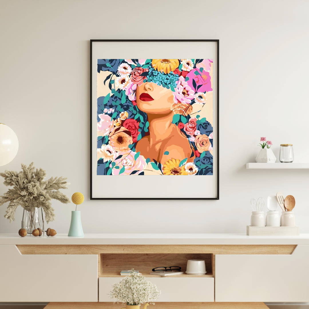 Mujer con Flores - Imagen 2