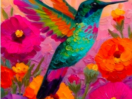 Colibri y Flores