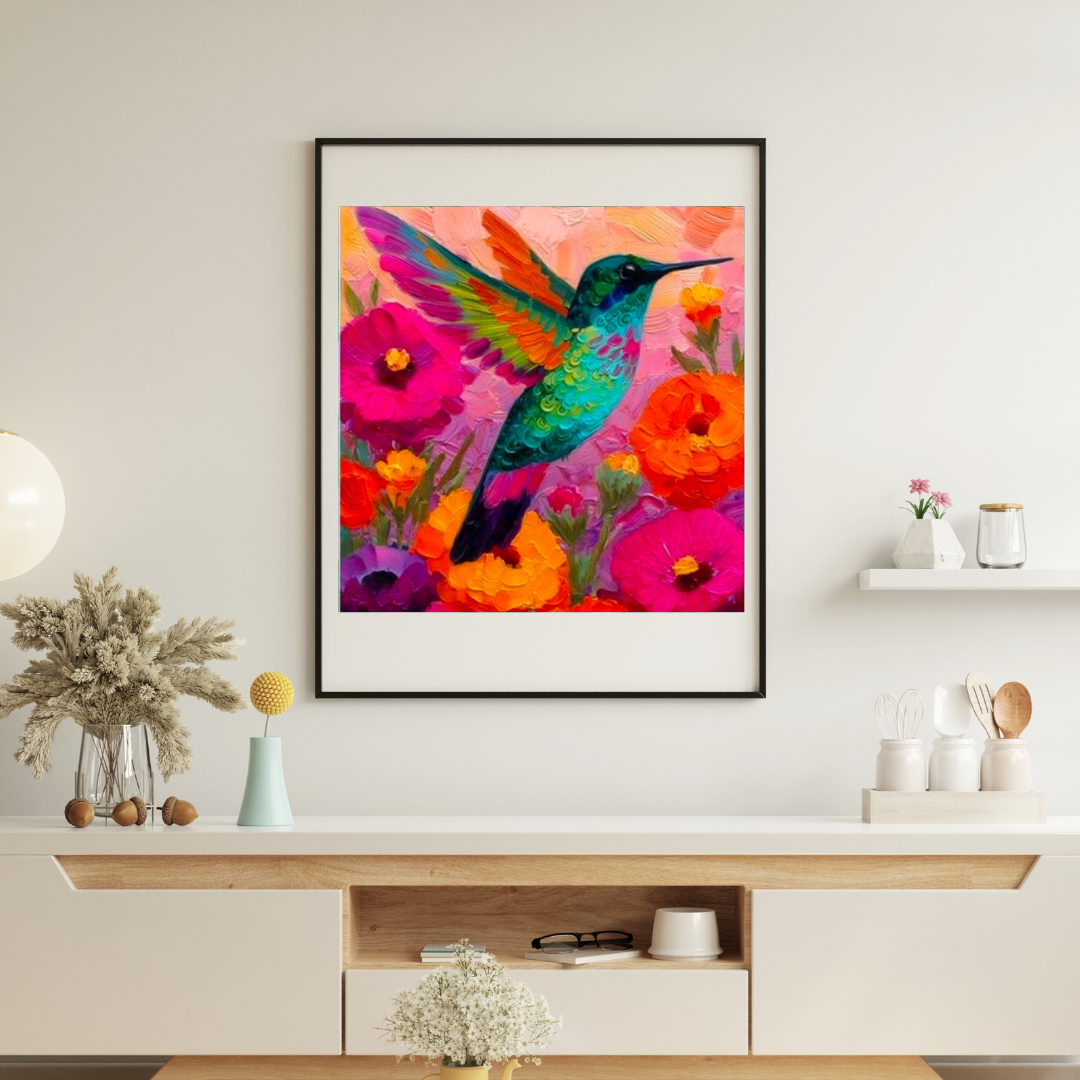 Colibri y Flores - Fluor - Imagen 2